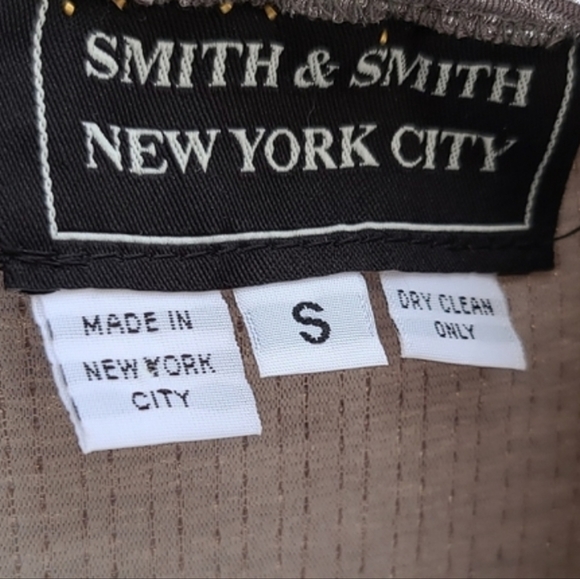 VINTAGE 80's Studded Shift Dress Small S SMITH & SMITH NYC Textured Crinkled - Picture 6 of 16